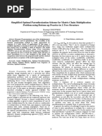 Simplified Optimal Parenthesization Scheme For Matrix Chain Multiplication Problem Using Bottom-Up Practice in 2-Tree Structure