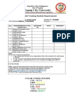 Taguig City University: On-the-Job Training Student Requirements