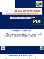 Speech and Oral Communication