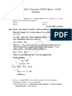 Junction Field Effect Transistors JFETs Basiscs GATE Problems PDF