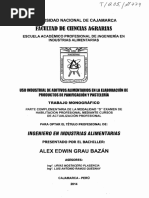 USO INDUSTRIA DE ADITIVOS ALIMENTARIOS EN La ElABORACION DE PANIFICACIPN Y PASTELERIA PDF