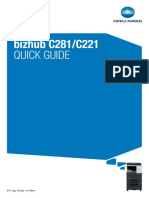 Bizhub c281 c221 - Quick Guide