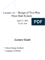 Lecture 36 - Design of Two-Way Floor Slab System: April 17, 2001 CVEN 444