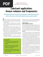 Lubricant Application: Grease Volumes and Frequencies