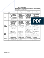 Rubric For Excretory System Phamplets