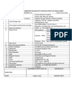 Report of Wet Fluorescent Magnatic Particle Test of Weld Joint