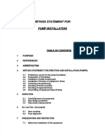 Method Statement For Pump Installations