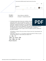 D Iscipl Ina: Avalia Ção:: Cálculo Numérico (MAT28) Avaliação I R