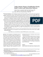 Oxfordshire Community Stroke Project Classification Poorly Differentiates Small Cortical and Subcortical Infarcts