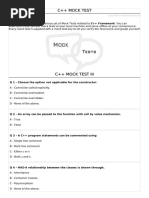 Cplusplus Mock Test III