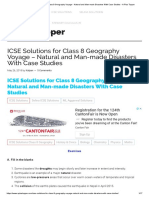 ICSE Solutions For Class 8 Geography Voyage - Natural and Man-Made Disasters With Case Studies - A Plus Topper PDF