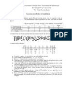 Exercícios Sobre Análise de Sensibilidade 1