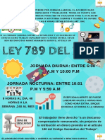 LEY 789 DEL 2002: Jornada Diurna: Entre 6:00 A.M Y 10:00 P.M Jornada Nocturna: Entre 10:01 P.M Y 5:59 A.M