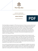 The Holy See: Missale Romanum