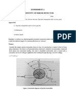 Experiment-2 Sensitivity of Error Detector: Exp - No: 2 (A) Date