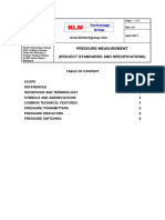 Pressure Measurement (Project Standards and Specifications) : KLM Technology Group