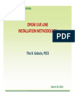 OPGW LIVE LINE INSTALLATION METHODOLOGY. Tito B. Galacio, PECE