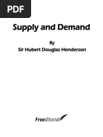 Supply and Demand by Sir Hubert Douglas Henderson