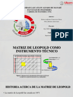 Matriz de Leopold Como Instrumento Técnico