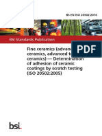 Fine Ceramics (Advanced Ceramics, Advanced Technical Ceramics) - Determination of Adhesion of Ceramic Coatings by Scratch Testing (ISO 20502:2005)