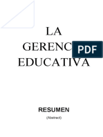 La Gerencia Educativa