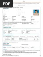 Central Universities Common Entrance Test (Cucet-2020) : Registration Slip