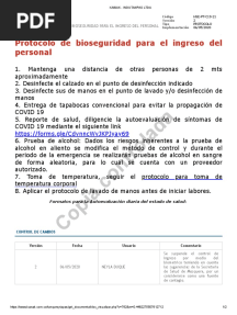 Hse-Pt-C19-21 Protocolo de Bioseguridad para El Ingreso de Personal