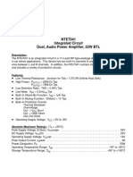 NTE7041 Integrated Circuit Dual, Audio Power Amplifier, 22W BTL