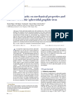 Effect of Nodularity On Mechanical Properties and Fracture of Ferritic Spheroidal Graphite Iron