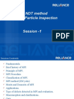 NDT Method Magnetic Particle Inspection