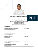 Resume of Mayor Christian D. Natividad