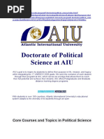 Doctorate of Political Science