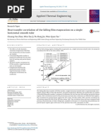 Heat Transfer Correlation of The Falling Film Evaporation On A Single Horizontal Smoo