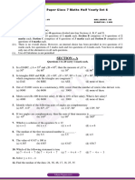 CBSE Sample Paper Class 7 Maths Half Yearly Set 6