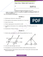 CBSE Sample Paper Class 7 Maths Half Yearly Set 3: All Questions Are Compulsory