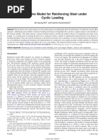 Constitutive Model For Reinforcing Steel Under Cyclic Loading