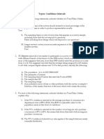 Topics: Confidence Intervals