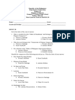 3rd Quarter Test in MAPEH 10