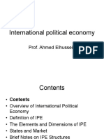 International Political Economy: Prof. Ahmed Elhussein