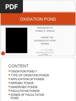 Oxidation Pond: Presented by Pawan R. Jadhao Under The Guidance of Joshi Madem