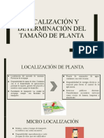 Localización y Determinación Del Tamaño de Planta