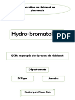 QCM en Hydro-Bromatologie (Epruves de Résidanat)