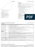 Personal Service Charges Statement of Disclosure