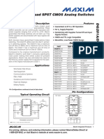 Quad SPST CMOS Analog Switches: General Description Features