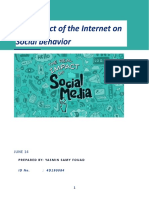 INTERNET Effect On Social Relations and Behaviour