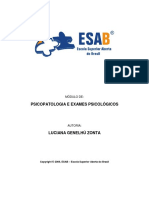 Psicopatologia E Exames Psicológicos: Módulo de