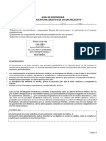 Intertextualidad. Guía. Análisis y Escritura Creativa de Un Microcuento.