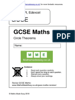 Circle Theorems v2 Questions PDF