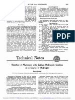 Technica Notes: Reaction of Aluminum With Sodium Hydroxide Solution As A Source of Hydrogen