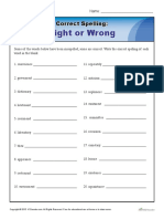 Right or Wrong: Correct Spelling